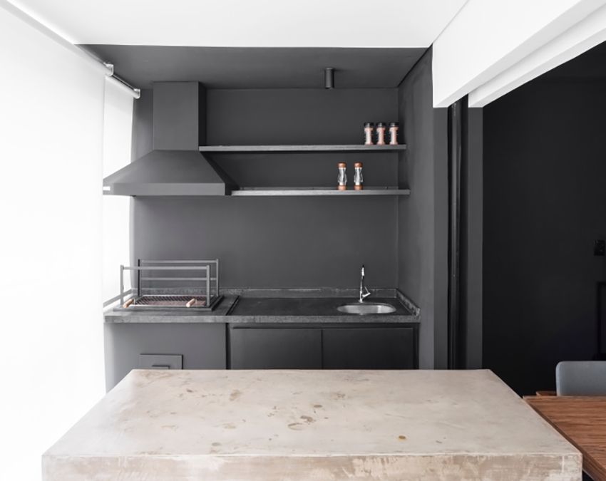 Modern apartment with black iron frame - Interior Design Ideas