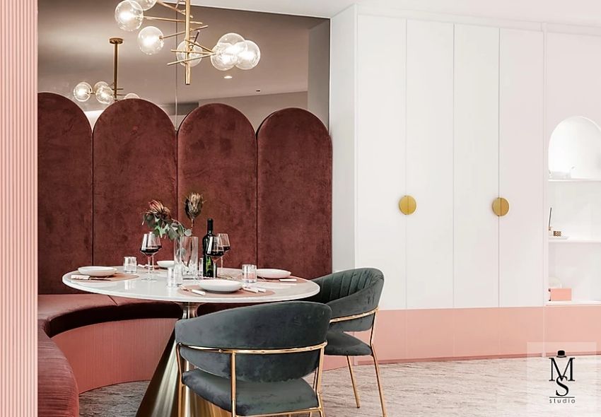 Luxurious light classic French home with soft coral dough - Interior Design Ideas