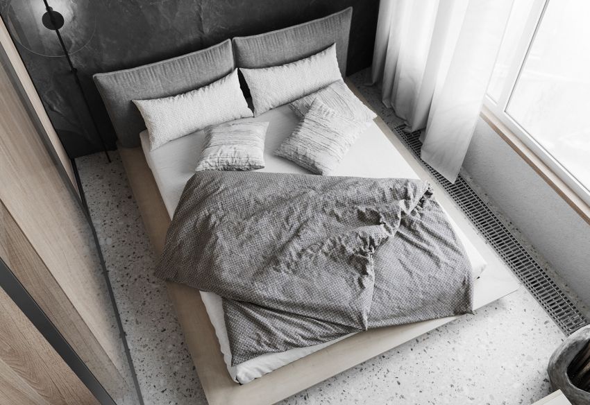 Lips house 10 square meters of natural stone with quiet gray color - Interior Design Ideas