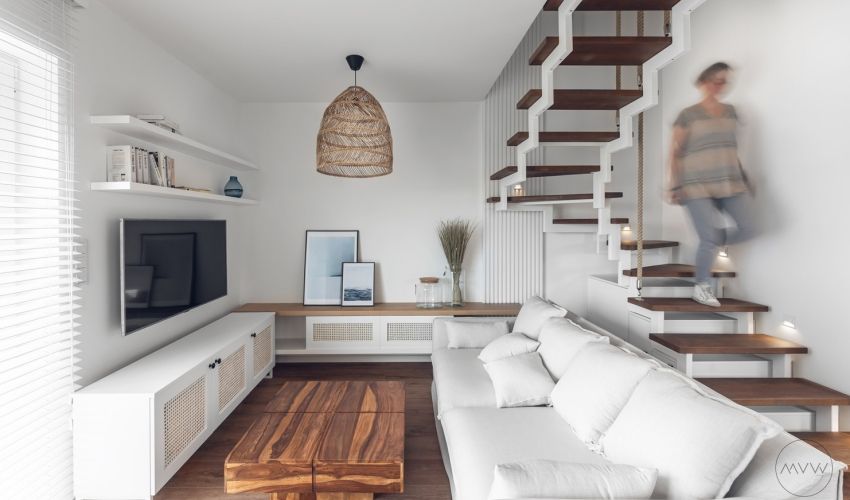 The house is pure white - Interior Design Ideas