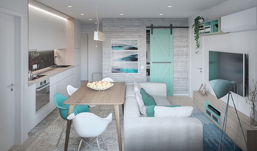 Nordic mint green house - Interior Design Ideas