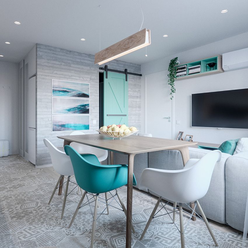 Nordic mint green house - Interior Design Ideas