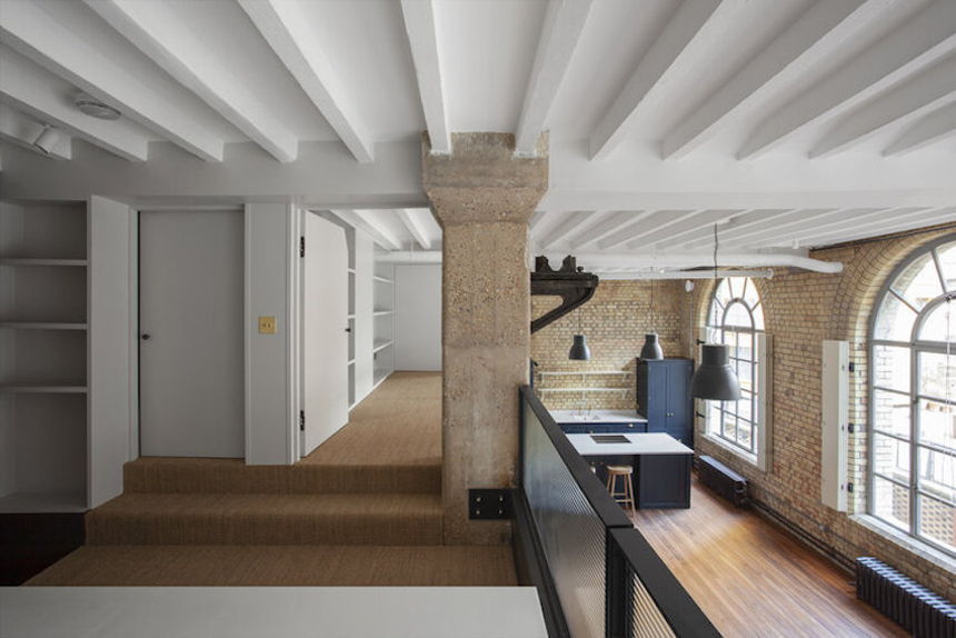 Renovated apartment arc by the River Thames! London Loft Wind Brick House - Interior Design Ideas