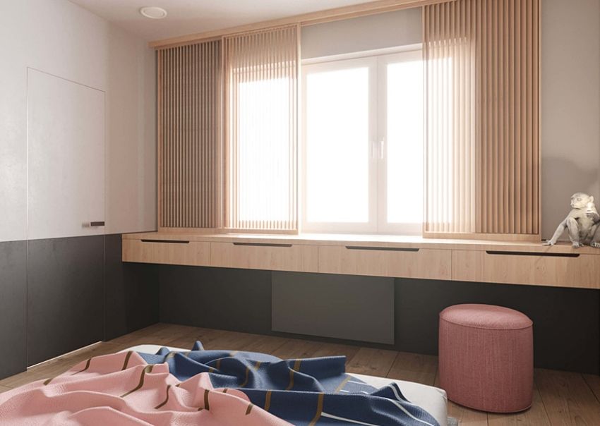 The wooden apartment is 36 square meters wide - Interior Design Ideas