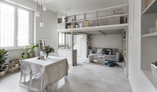 Pure white house in Nordic style