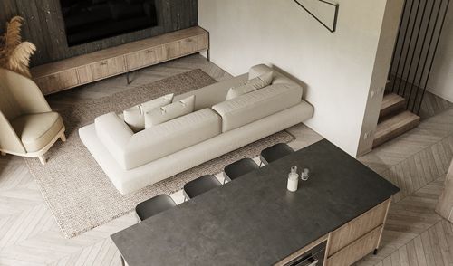 Natural house with wooden tones