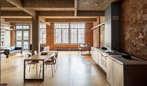 Single loft house in retro style