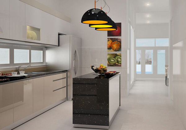 Thiết kế nh&agrave; bếp sang trọng, hiện đại